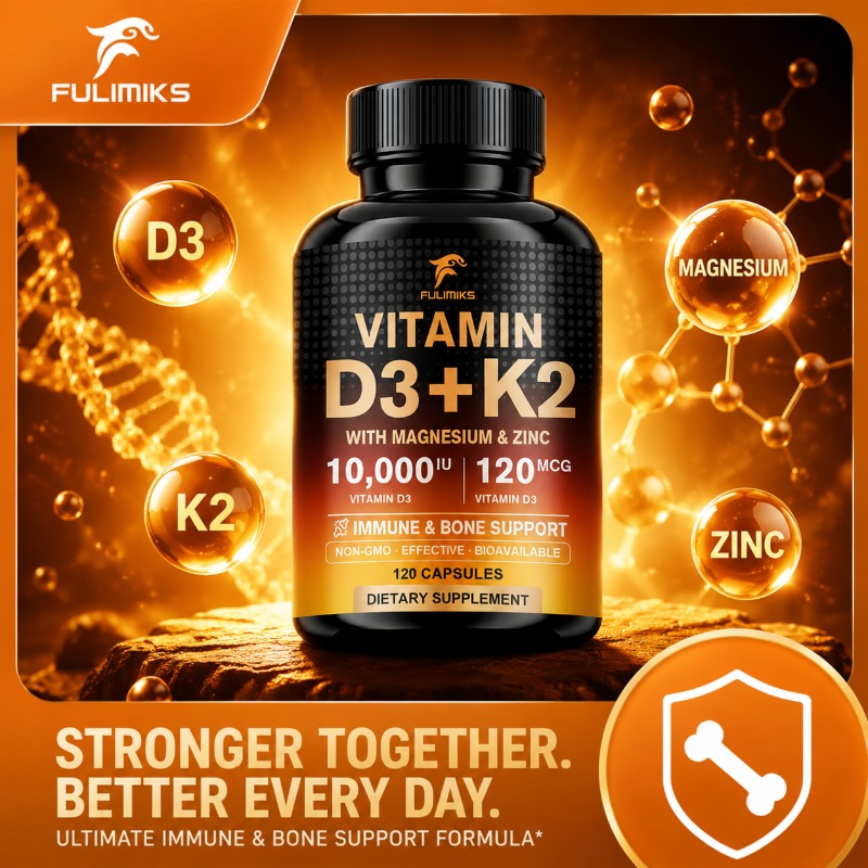 Glucosamine Chondroitin Joint - Vitamin D3 K2 Joint Support Capsules,