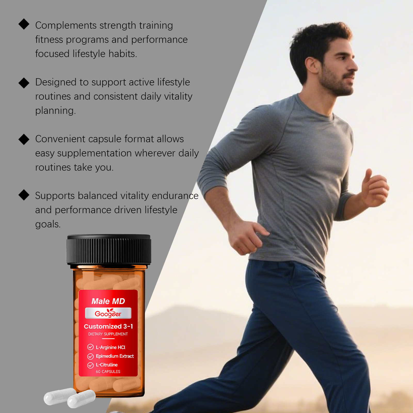 GOOGEER Men's Health Capsules  - Nutrition For Health Fitness & Sport Melvin Williams recensione e prezzo