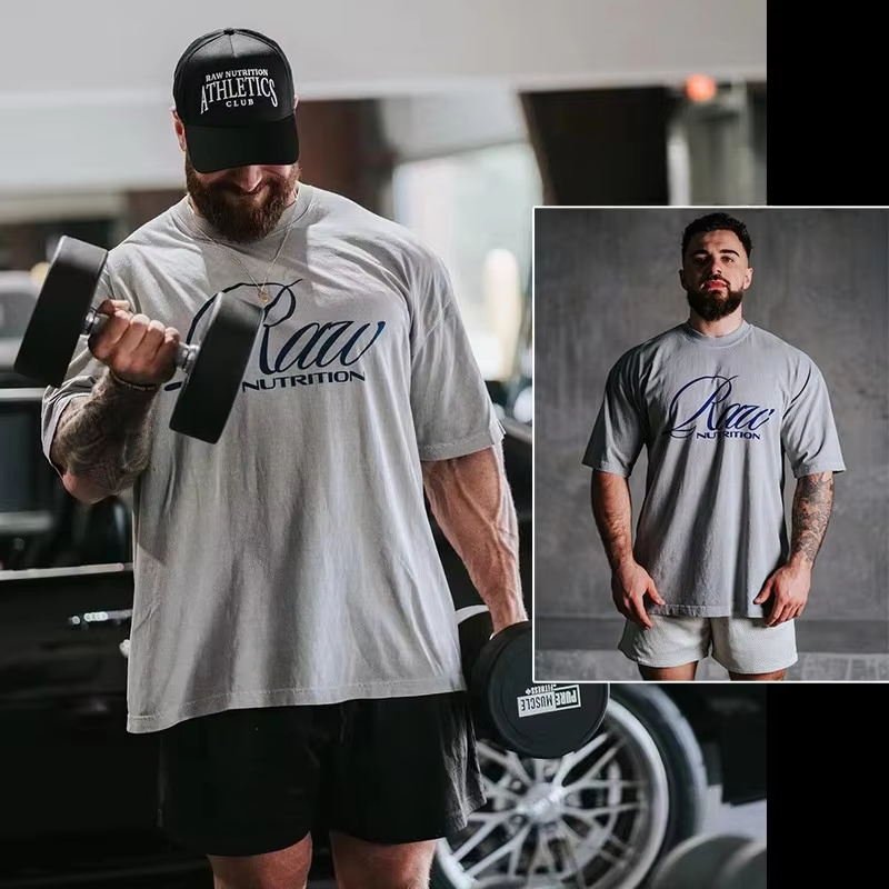 Men's Neutral Tone Gym T-Shirt - Nutrition And Fitness recensione e prezzo