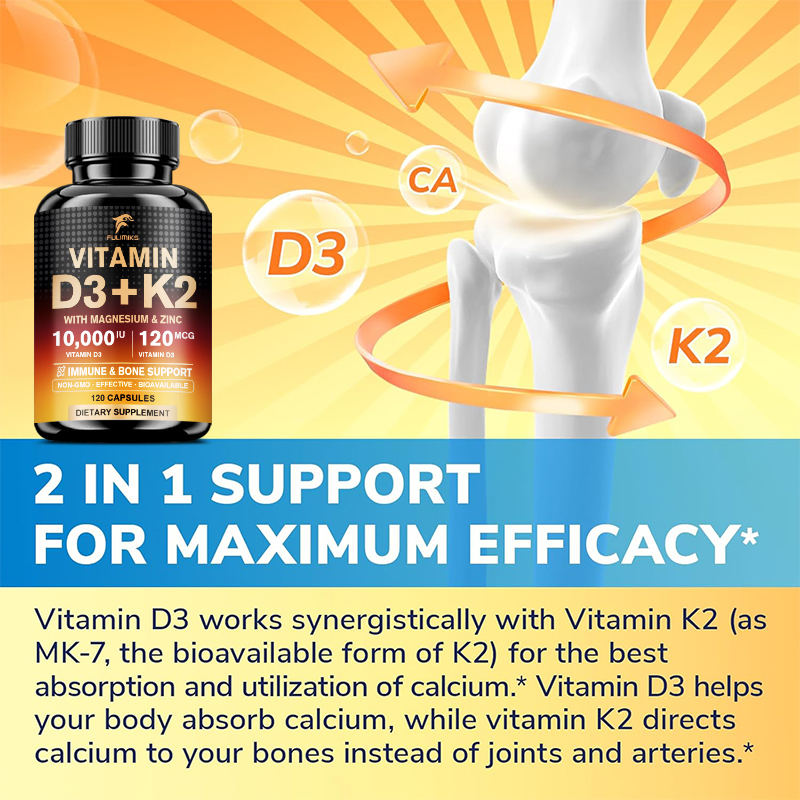 Vitamin D3 K2 Joint Support Ca - Glucosamine Chondroitin Joint recensione e prezzo
