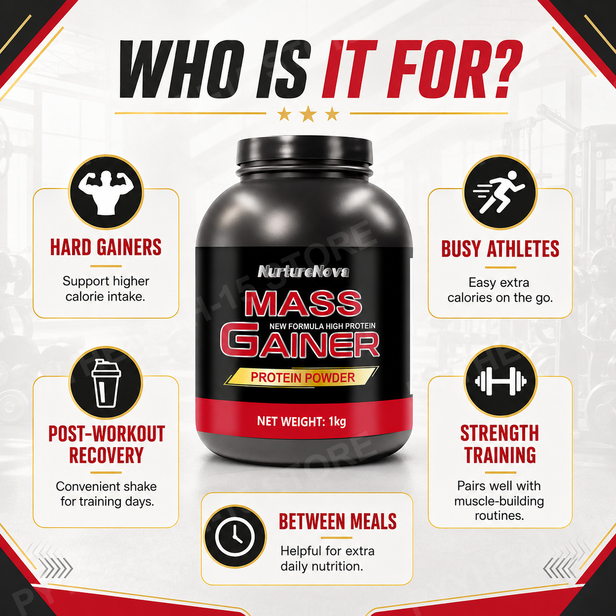 Mass Gainer Protein Powder 1kg - Nutrition And Fitness recensione e prezzo