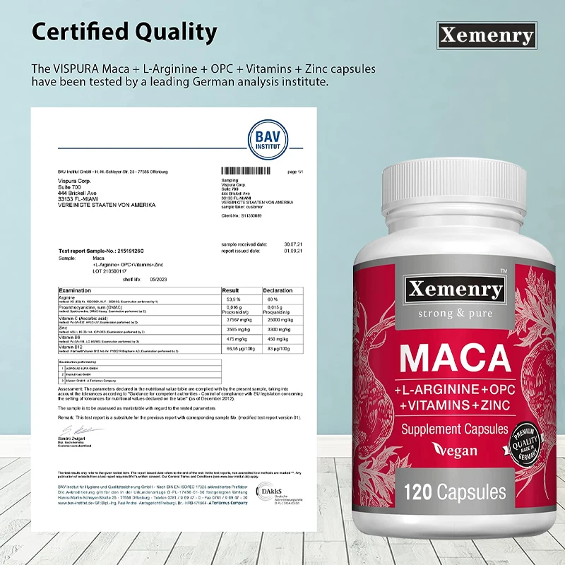 Maca Root Capsules + L-Arginin - Nutrition Zinc recensione e prezzo